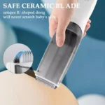 ⁦ماكينة حلاقة شعر كهربائية للأطفال بشفرة سيراميك، قابلة لإعادة الشحن عبر منفذ USB، هادئة ومقاومة للماء⁩ - الصورة ⁦7⁩