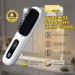 DENX Cordless Hair Straightening Comb – 3 Heat Settings Portable Brush - Image 6