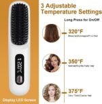 DENX Cordless Hair Straightening Comb – 3 Heat Settings Portable Brush - Image 7
