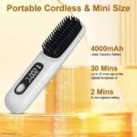 DENX Cordless Hair Straightening Comb – 3 Heat Settings Portable Brush - Image 2