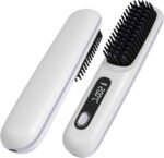DENX Cordless Hair Straightening Comb – 3 Heat Settings Portable Brush