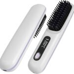 DENX Cordless Hair Straightening Comb – 3 Heat Settings Portable Brush