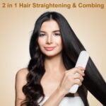 DENX Cordless Hair Straightening Comb – 3 Heat Settings Portable Brush - Image 3
