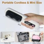 DENX Cordless Hair Straightening Comb – 3 Heat Settings Portable Brush - Image 4
