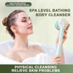 Electric Waterproof Bath Body Brush – 360° Rotating Long Handle Scrubber with 3 Brush Heads - Image 3