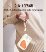 ⁦باور بانك VFAN بسعة 10000 مللي أمبير/ساعة مع كابل، شحن سريع 22.5 واط، شحن لاسلكي 15 واط،⁩ - الصورة ⁦4⁩