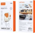 ⁦باور بانك VFAN بسعة 10000 مللي أمبير/ساعة مع كابل، شحن سريع 22.5 واط، شحن لاسلكي 15 واط،⁩ - الصورة ⁦7⁩