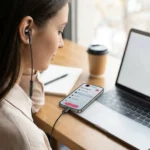 ⁦سماعات رأس أحادية من النوع C بمحرك 14 مم - صوت عالي الدقة وواضح للمكالمات والموسيقى والبودكاست⁩ - الصورة ⁦2⁩