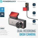 Dual Recording Dash Camera 2K 1440P – Parking Monitor & G-Sensor Dash Cam, Powerology - Image 2