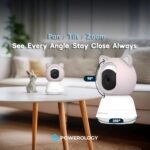 Powerology Smart Baby Monitor Camera 1080P – 5” HD Display, Night Vision & App Control - Image 8