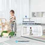 Powerology Smart Baby Monitor Camera 1080P – 5” HD Display, Night Vision & App Control - Image 3