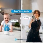 Powerology Smart Baby Monitor Camera 1080P – 5” HD Display, Night Vision & App Control - Image 5