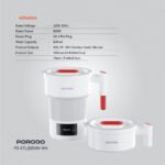 Porodo Lifestyle Portable Folding Electric Kettle - Image 2